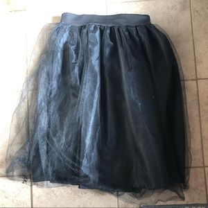 Black tulle tutu skirt